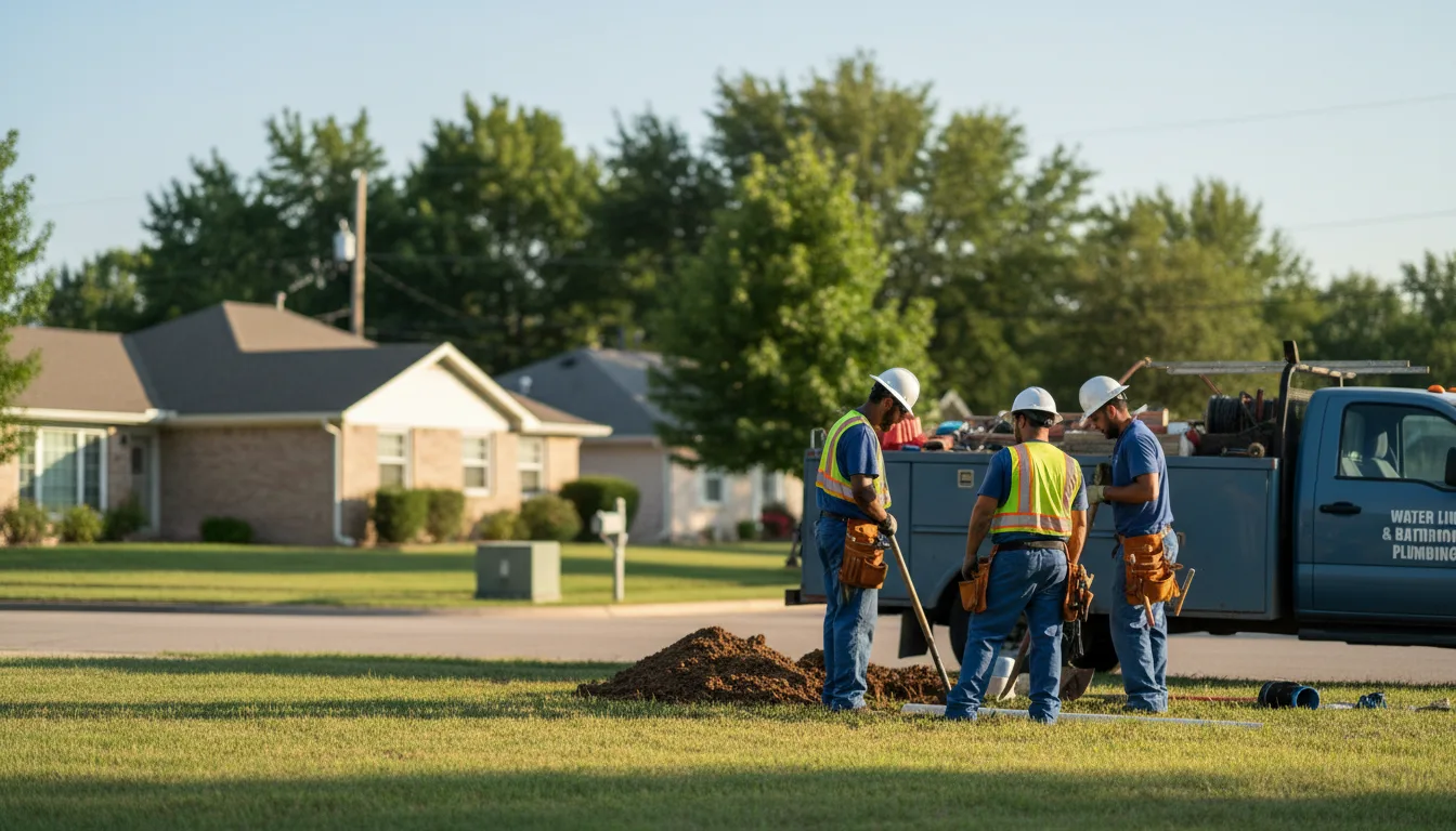 Residential water line and bathroom plumbing service in Eastland, TX